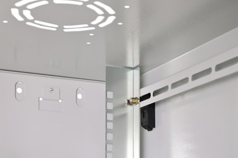 Szafa sieciowa wisząca Dynamic 19" 12U rack 607x600x600mm, drzwi szyba, szara, niezłożona, 60kg