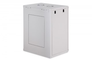 Szafa sieciowa wisząca Dynamic 19" 16U rack 785x600x450mm, drzwi szyba, szara, niezłożona, 60kg