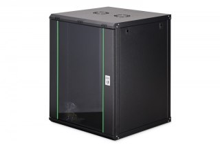 Szafa sieciowa wisząca Dynamic 19" 16U rack 785x600x600mm, drzwi szyba, czarny, niezłożona, 60kg