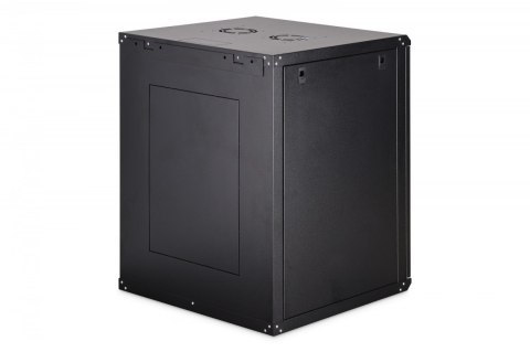 Szafa sieciowa wisząca Dynamic 19" 16U rack 785x600x600mm, drzwi szyba, czarny, niezłożona, 60kg