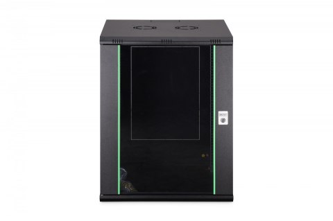 Szafa sieciowa wisząca Dynamic 19" 16U rack 785x600x600mm, drzwi szyba, czarny, niezłożona, 60kg