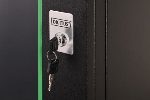 Szafa sieciowa wisząca Dynamic 19" 16U rack 785x600x600mm, drzwi szyba, czarny, niezłożona, 60kg