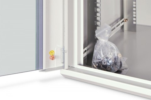 Szafa sieciowa wisząca Dynamic 19" 16U rack 785x600x600mm, drzwi szyba, szary, niezłożona, 60kg