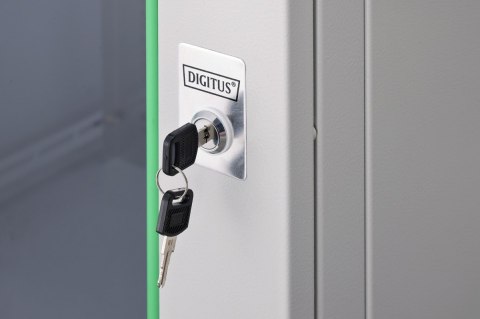 Szafa sieciowa wisząca Dynamic 19" 16U rack 785x600x600mm, drzwi szyba, szary, niezłożona, 60kg