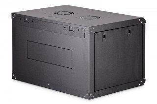 Szafa sieciowa wisząca Dynamic 19" 7U rack 385x600x450mm, drzwi szyba, czarna, niezłożona, 60kg