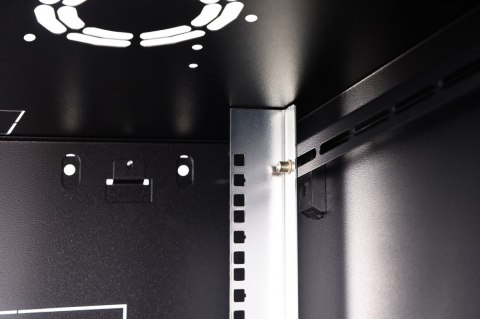 Szafa sieciowa wisząca Dynamic 19" 7U rack 385x600x600mm, drzwi szyba, czarna, niezłożona, 60kg