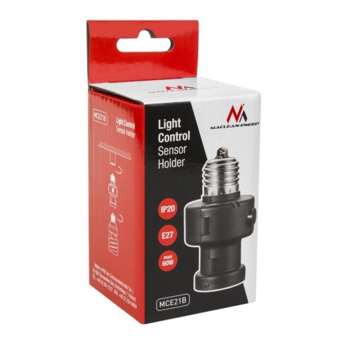 Oprawa żarówki z czujnikiem zmierzchu Timer Energy MCE21 E27 100W Oprawa żarówki z czujnikiem zmierzchu Timer Energy MCE21 E27 100W