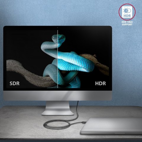 BUCM4X-CM05AB Kabel USB-C - USB-C, USB4 Gen 3x2 0.5m, PD 240W, 8K HD, ALU, oplot Czarny