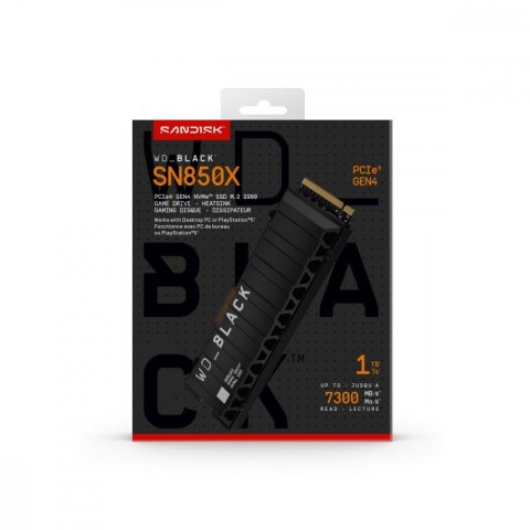Dysk SSD WD Black 1TB SN850X NVMe M.2 PCIe Radiator
