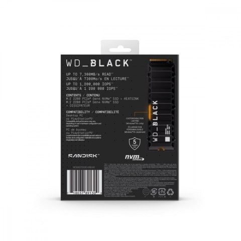 Dysk SSD WD Black 2TB SN850X NVMe M.2 PCIe Radiator