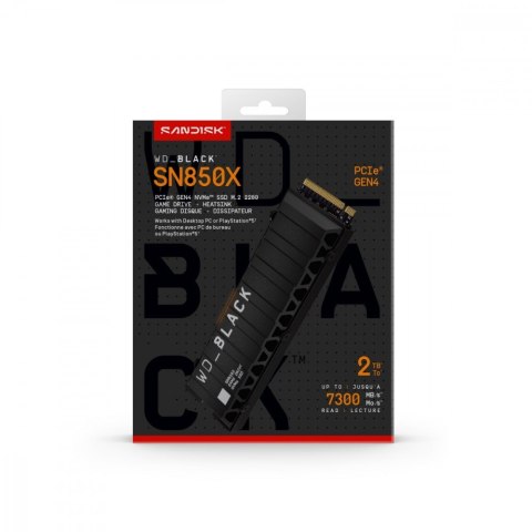 Dysk SSD WD Black 2TB SN850X NVMe M.2 PCIe Radiator