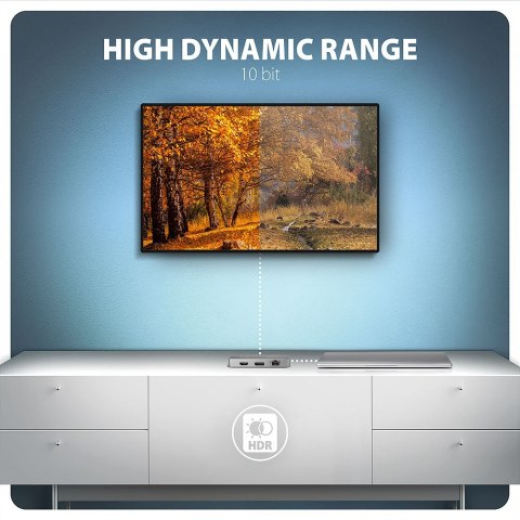 HMC-CUB83X2 Wieloportovy hub USB 7in1, 10Gbps, 2x USB-A, 1x USB-C, 1x HDMI 4K/144Hz, DP 8K/30Hz, GLAN, PD 100W, 15cm USB-C kabel