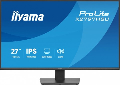 Monitor ProLite 27 cali X2797HSU-B1 IPS,FHD,HDMI,DP,120Hz,350CD,2xUSBv3.2, 2xUSB-C, GW 5lat