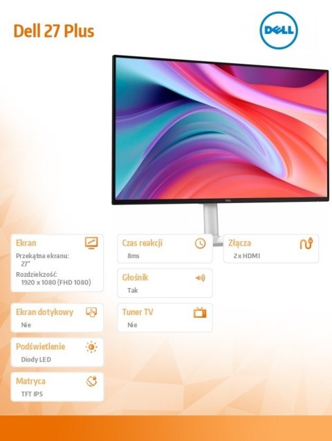 Monitor S2725HSM 27 cali FHD IPS/1920x1080/2xHDMI/3Y