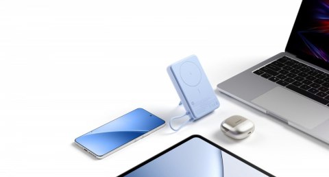 PowerBank Magnetic 10000 z podstawką beżowy