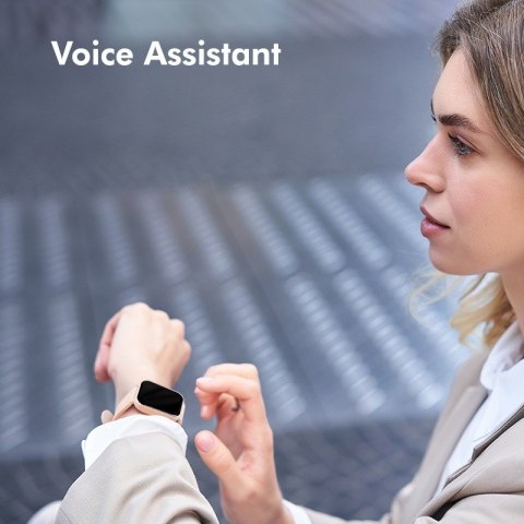 Smartwatch LCD, BT5.2 IP68, różowy