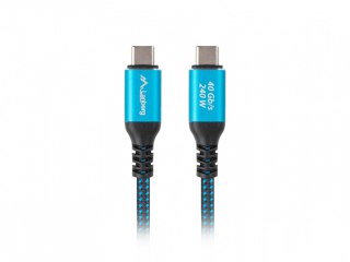 Kabel USB-C M/M USB4 0,5m 240W 8K 60HZ czarno-niebieski