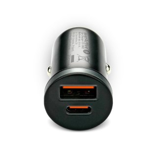 Ładowarka samochodowa CC-30Q QC3.0 35W 1X USB + 1X USB-C PD czarna