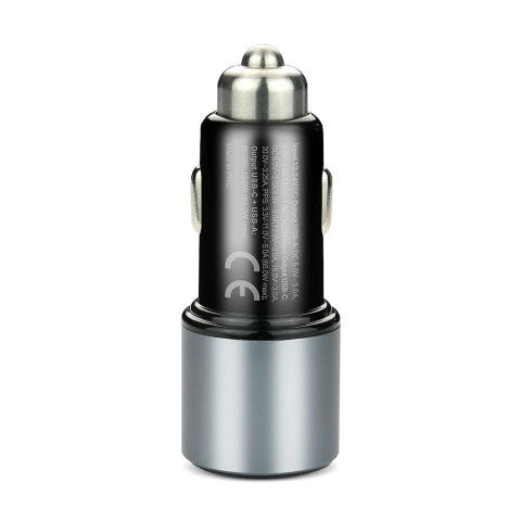 Ładowarka samochodowa CC-60Q QC3.0 83W 1X USB + 1X USB-C PD czarna