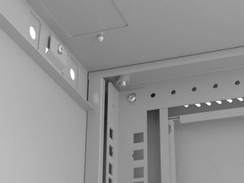 Szafa instalacyjna rack wisząca 19 cali 12U 540x350 szara drzwi przeszklone (flat pack)