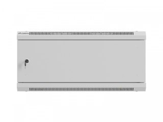 Szafa instalacyjna rack wisząca 19 cali 4U 600x450 szara drzwi metalowe (flat pack)