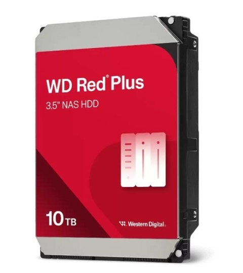 Dysk HDD Red Plus 10TB 3,5'' 512MB/7200RPM WD100EFGX