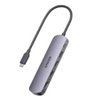 Hub 5w1 4K HDMI Single Display srebrny