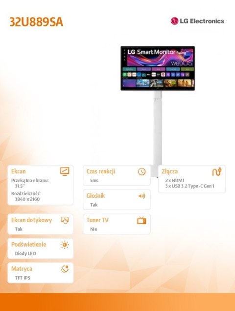 Monitor 32 cale 32U889SA