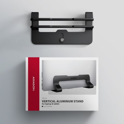 STND-VB Podstawa do laptopów aluminiowa 10-17,3 cala pionowa, Czarna