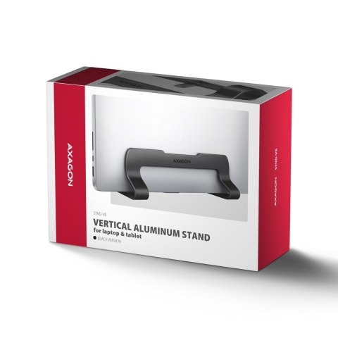 STND-VB Podstawa do laptopów aluminiowa 10-17,3 cala pionowa, Czarna