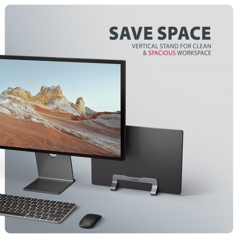 STND-VG Podstawa do laptopów aluminiowa 10-17,3 cala pionowa, Szara