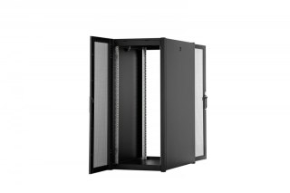 Szafa sieciowa stojąca Hyper Pro 19" 26U rack 600x1000, drzwi przód perforacja, czarna 1000kg