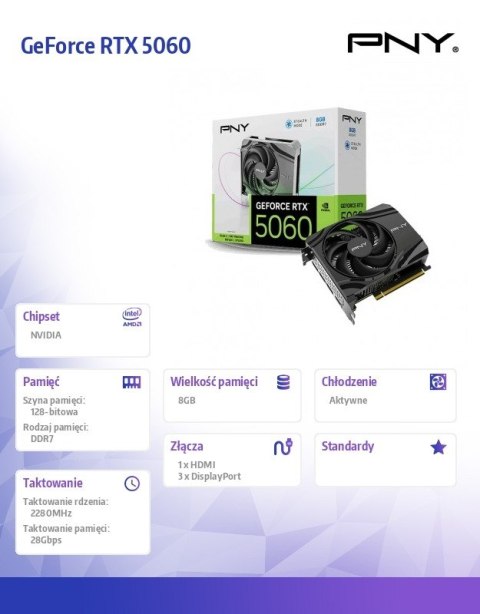 Karta graficzna GeForce RTX 5060 8GB 1F VCG50608SFXPB1