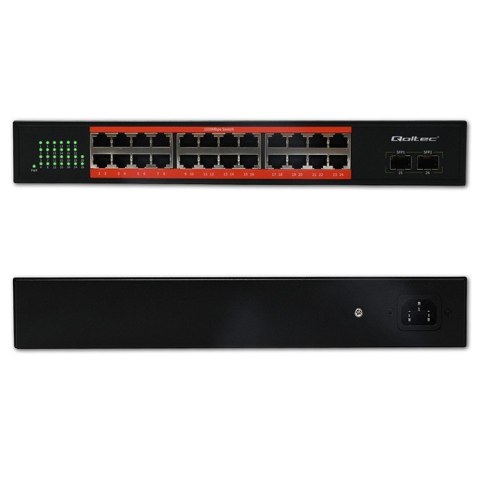 Przełącznik sieciowy SWITCH Gigabit Ethernet PoE | 24x RJ45 | 2x SFP | 1000 Mb/s