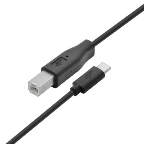 Kabel USB CM-BM 1.8m czarny drukarkowy
