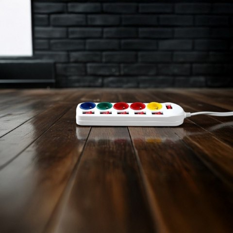 Listwa zasilająca 5 gniazd z włącznikami /multi MCE204 M/W