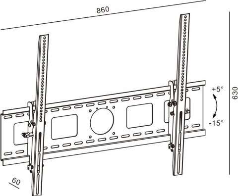 Uchwyt TV TB-851 do telewizora do 100 cali 90kg max VESA 800x600
