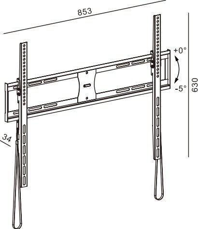 Uchwyt TV TB-851E do telewizora do 100 cali 65kg max VESA 800x600