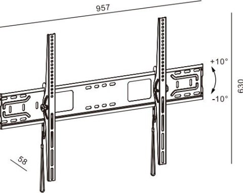 Uchwyt TV TB-951 do telewizora do 120 cali 100kg max VESA 900x600