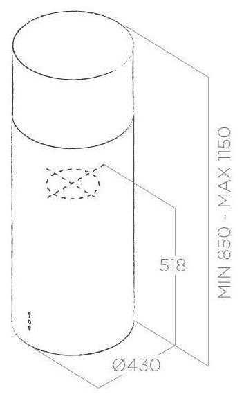 Okap TUBE PRO ISLAND BLA/43 Okap TUBE PRO ISLAND BLA/43