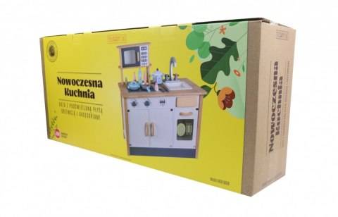 Kuchnia drewniana z akcesoriami Nowoczesna Kuchnia drewniana z akcesoriami Nowoczesna