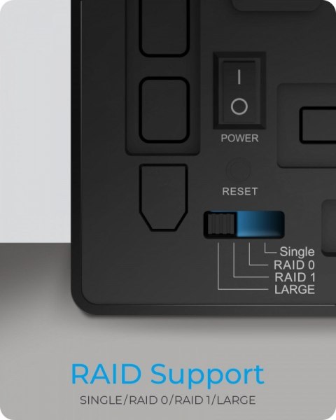 Obudowa IB-RD3802-C31 RAID 2xSATA HDD na 1xUSB 3.1 Gen 2Type-C, RAID 0,1 Obudowa IB-RD3802-C31 RAID 2xSATA HDD na 1xUSB 3.1 Gen 2Type-C, RAID 0,1