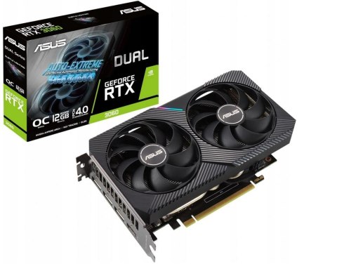 Karta graficzna GeForce RTX 3060 DUAL OC V2 12GB GDDR6 192bit 3DP/HDMI Karta graficzna GeForce RTX 3060 DUAL OC V2 12GB GDDR6 192bit 3DP/HDMI