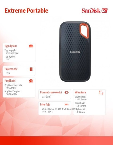 Dyskk SSD Extreme Portable 1TB USB 3.2 Gen 2 1050MB/s Dyskk SSD Extreme Portable 1TB USB 3.2 Gen 2 1050MB/s
