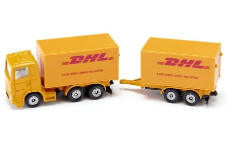 Pojazd Ciężarówka z przyczepą firmy DHL kurier Pojazd Ciężarówka z przyczepą firmy DHL kurier