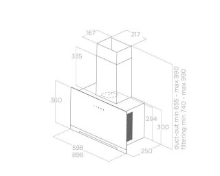 Okap APLOMB WH/A/90