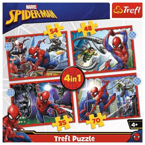 Puzzle 4w1 Bohaterski Spider Man Puzzle 4w1 Bohaterski Spider Man
