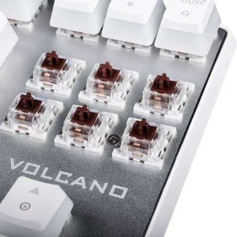 Przewodowa klawiatura mechaniczna RGB PUDDING EDITION biała Przewodowa klawiatura mechaniczna RGB PUDDING EDITION biała