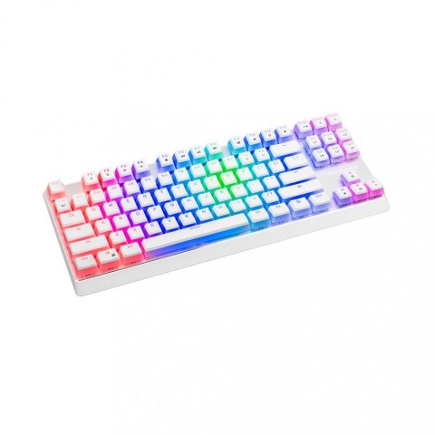Przewodowa klawiatura mechaniczna RGB PUDDING EDITION biała Przewodowa klawiatura mechaniczna RGB PUDDING EDITION biała