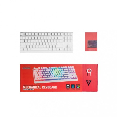 Przewodowa klawiatura mechaniczna RGB PUDDING EDITION biała Przewodowa klawiatura mechaniczna RGB PUDDING EDITION biała